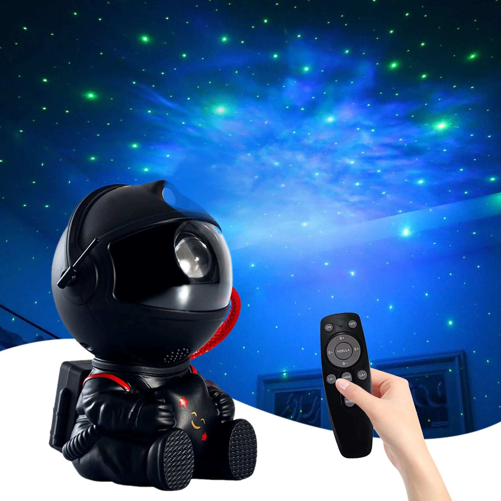 Galaxy Starry Sky Projector LED Night Light Astronaut Lamp Star Light Rotation Ceiling Lamp Decoration for Bedroom Decor Gift