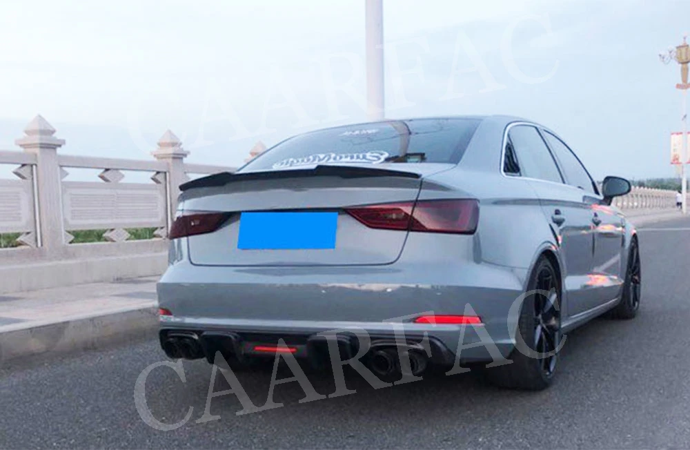 Спойлер для багажника из углеродного волокна неокрашенный FRP Audi A3 Sline S3 седана M4
