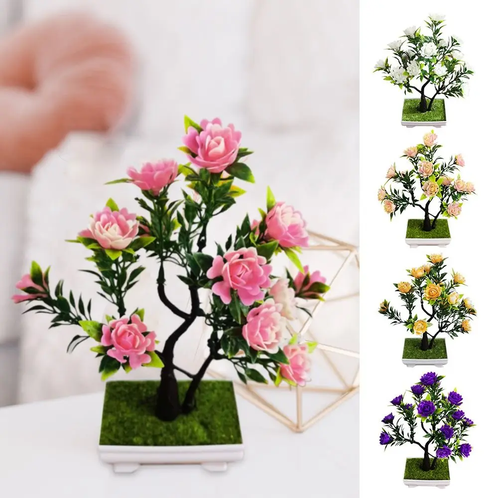 Искусственные растения бонсай маленький горшок для деревьев искусственные