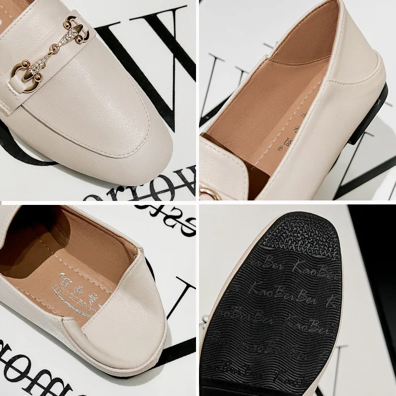 Summer Women Sandals Loafers Slip On Slipper Leather Flat Shoes Casual Buckles for Women Lady