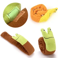 pet sniffing snail toys foraging snuffle mat dog tibetan food molar puzzle toys easy clean plush sound interactive slow feeder