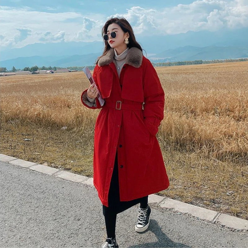 Winter Women's Cold Coat Parkas Long Fleece Padded Jacket Super Hot Coat Jacket Snow Outercoat Plus Size Cheap Wholesale New