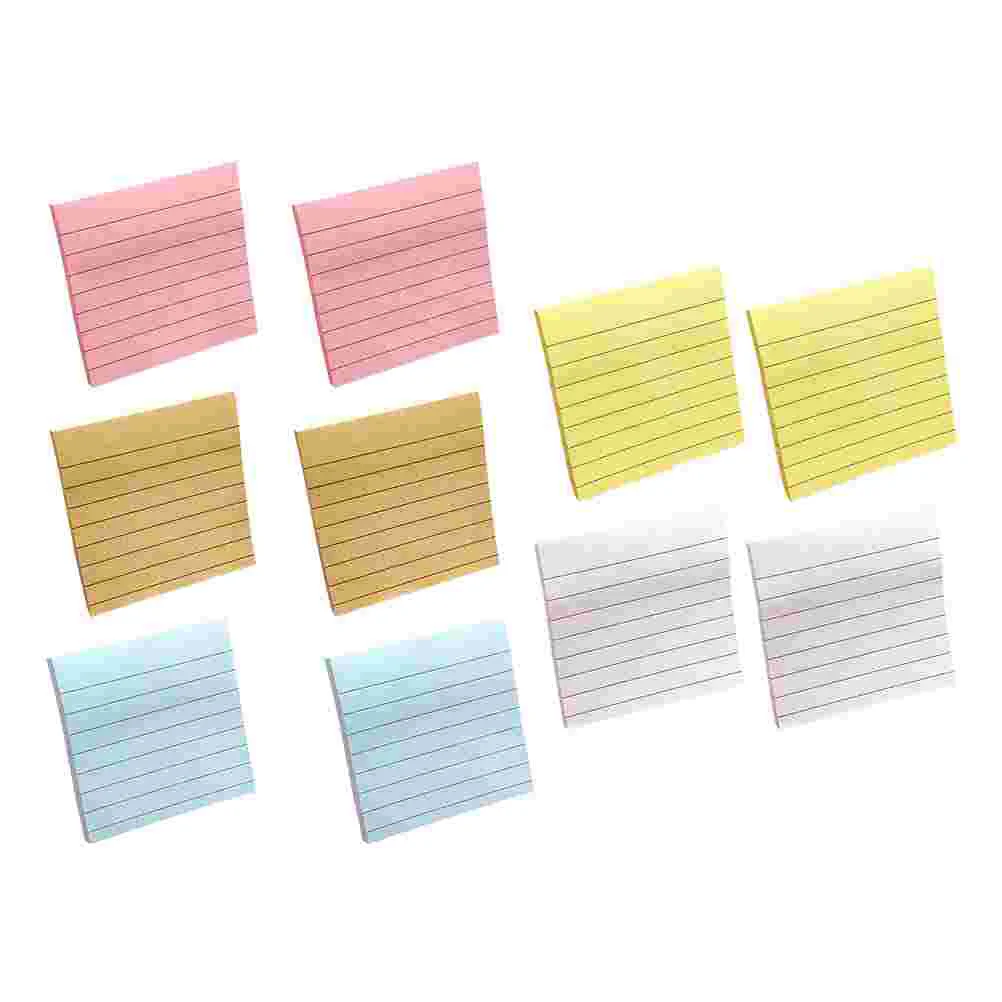 

10pcs Sticky Memo Pads Students Memo Notes Office Message Leaving Papers (Mixed Style)