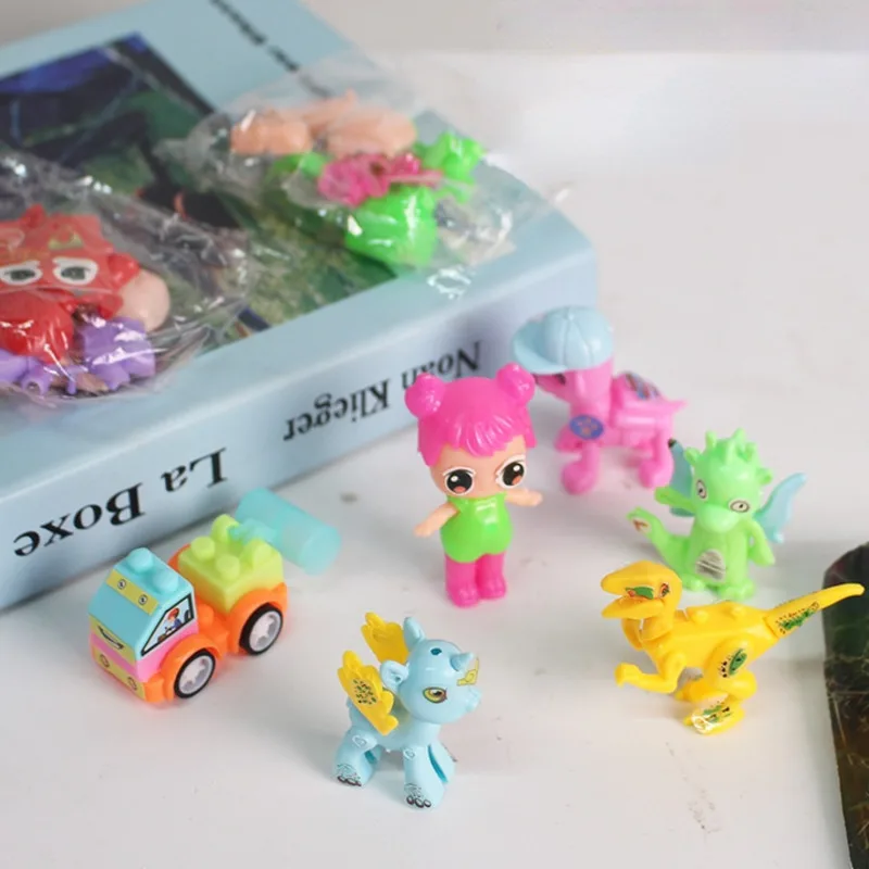 

6 Pcs Mini Animals Doll Plastic Bricks Assembled Building Blocks Cartoon Model Diy Educational Toys For Children