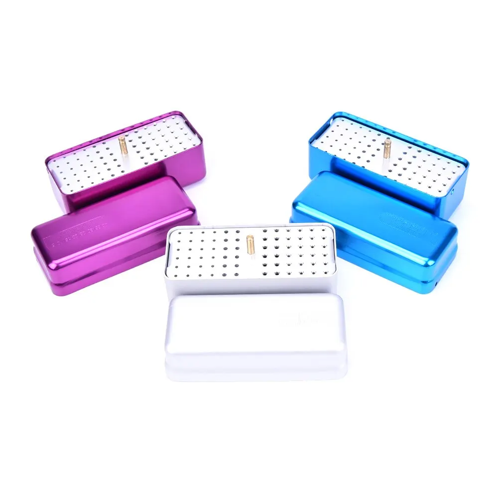 

1PCS 72 Hole Autoclave Sterilizer Case Burs Dental Disinfection Endo Files Holder Box For Oral Care Tools 3colors Available