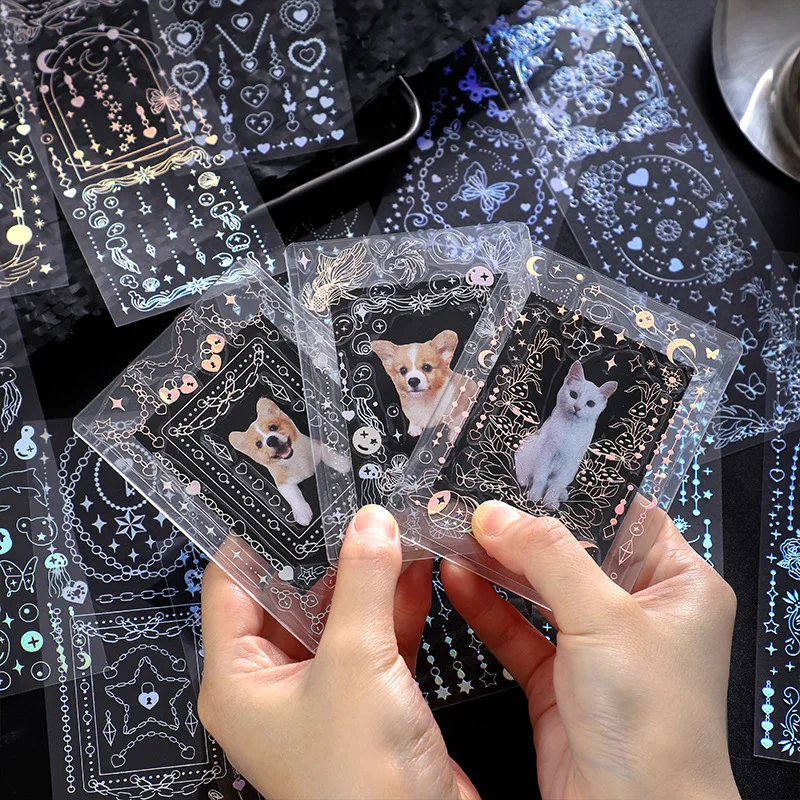 Альбом для стикеров 3 шт. клейкие декоративные блестящие наклейки фотокарт