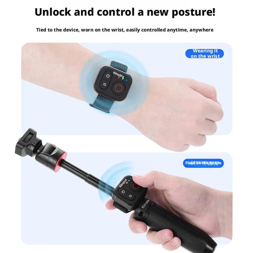 Фото Беспроводной пульт дистанционного управления Bluetooth 5,0 для DJI ACTION 6/ACTION 5 PRO/ACTION 4/OSMO 360, пульт дистанционного управления для селфи с ремешком на запястье №3