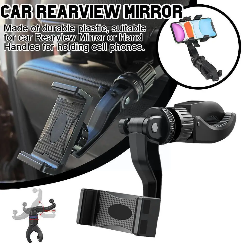 

Автомобильный держатель для телефона, многофункциональный вращающийся на 360 ° Автомобильный кронштейн для сотового телефона заднего вида, ...