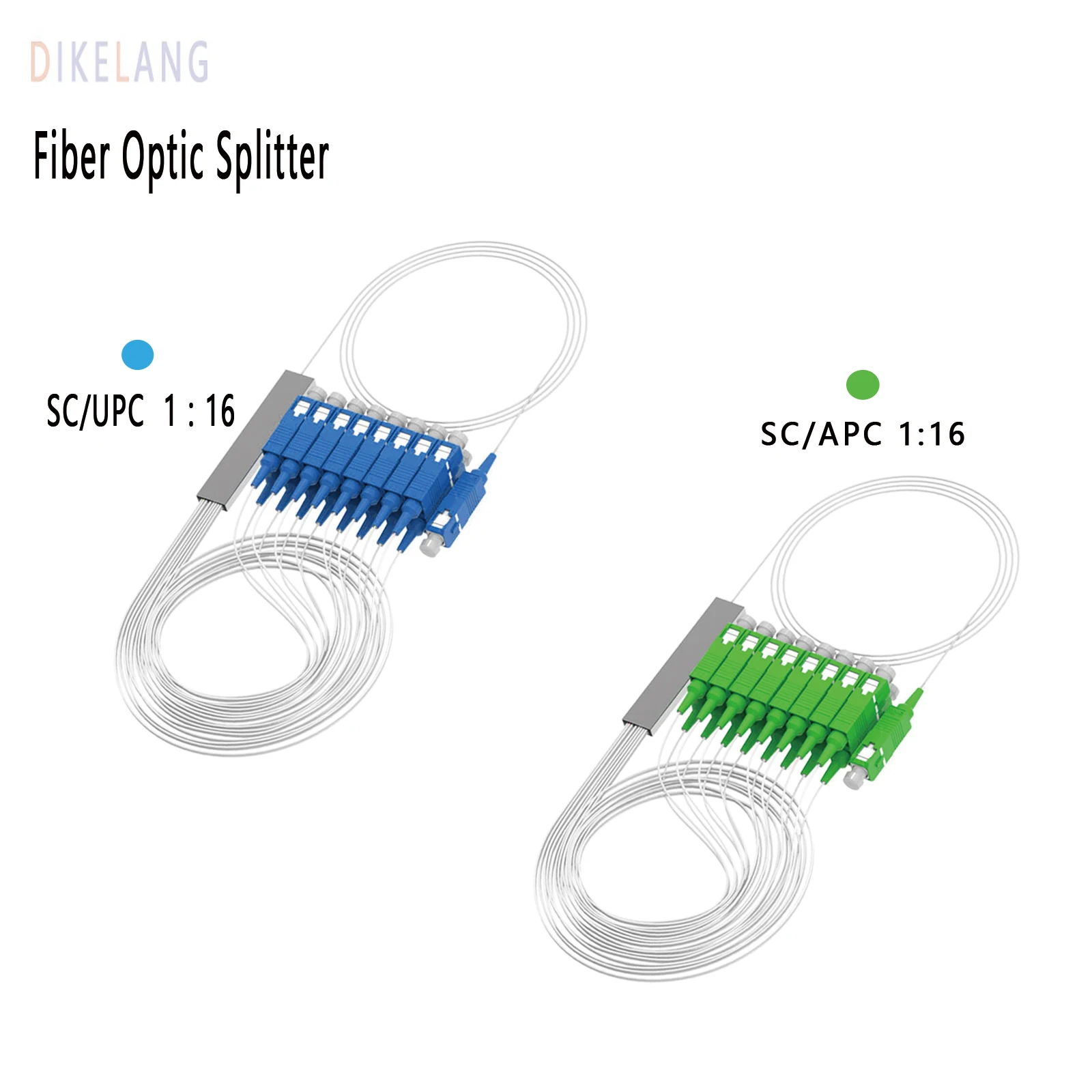 10 PCS/Lot Deluxe 1X16/1X8 PLC SC/APC/UPC SM 0.9mm 1m FTTH Fiber Optic Splitter Connector Singlemode Simplex Steel