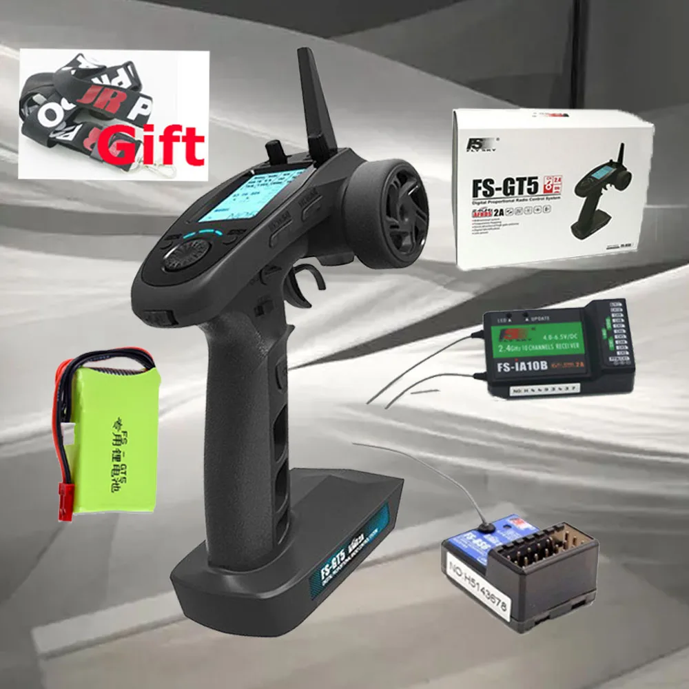 

Flysky FS-GT5 2.4G 6CH Transmitter with Built-in Gyro FS-BS6 Receiver Fail-Safe for RC Car and Boat