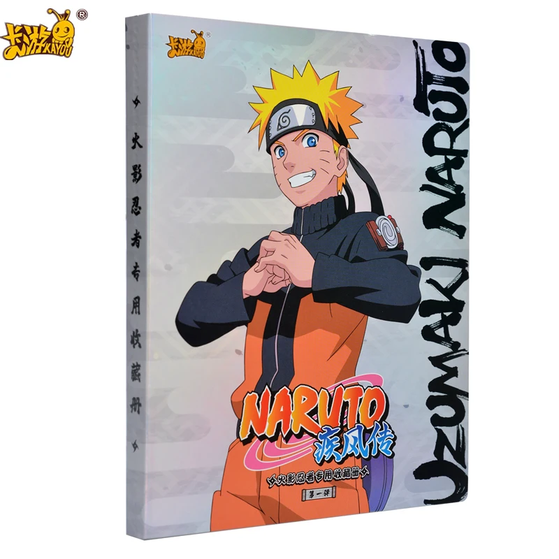 

Оригинальная Коллекционная книга KAYOU Naruto, книга удзумаки Наруто, коллекционная сумка для хранения, детская игрушка, подарок, емкость 160 шт.