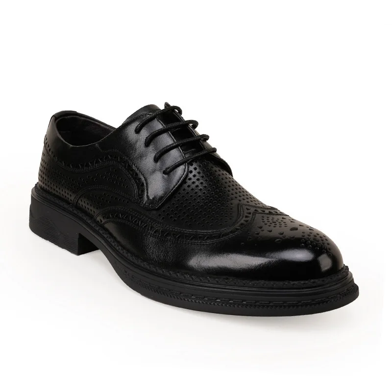 

Spring and Autumn Lace-Up Business Men Shoes Mens Shoes Casual High Quality Genuine Leather Shoes Spring Bullock Cowhide Winter