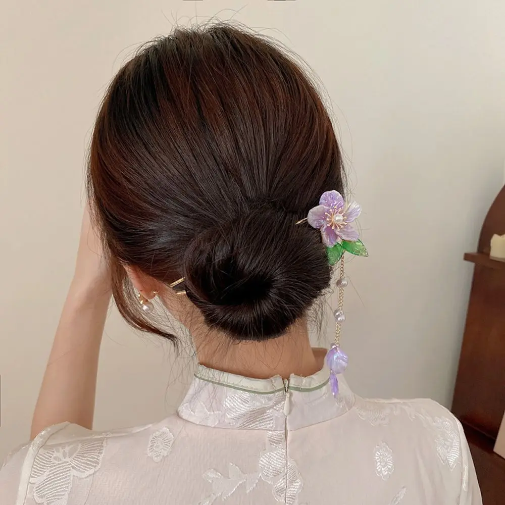 

Headdress Elegant Butterfly Bridal Tassel Pearl Metal Hair Clip Women Hair Sticks Chinese Hair Fork Korean Hanfu Hairpins