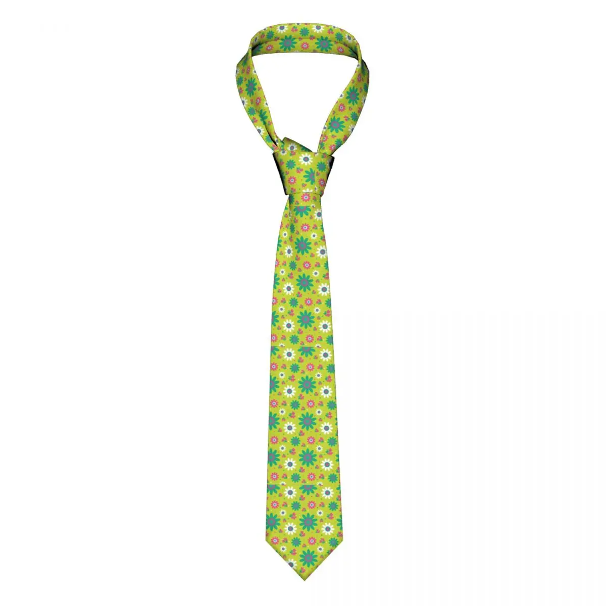 

Retro Peace 60s Tie Sunflower Floral Print Blouse Pattern Neck Ties Party 8CM Accessories Man Cravat