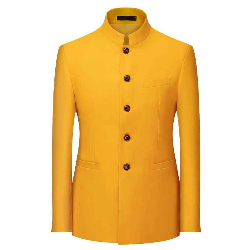 

2022 New Men's Business Casual Stand Collar blazer Youth Casual Fashion Multi-Button blazer