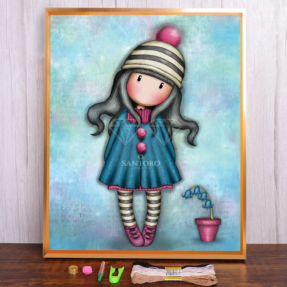 

Cartoon Girl Princess Printed 11CT Cross Stitch Embroidery Full Kit DMC Threads Hobby Handmade Knitting Sewing Design Floss