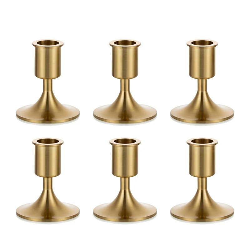 Gold Taper Candles Candle Stands Decorative Christmas Metal For Tapered Candles Iron Vintage Retro