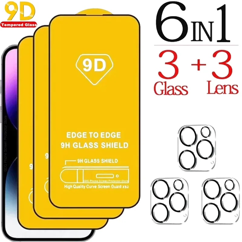 9D закаленное стекло для iPhone 11 15 Pro Max 12 Mini 14Plus Защита экрана 13 PRO XS MAX Защитное