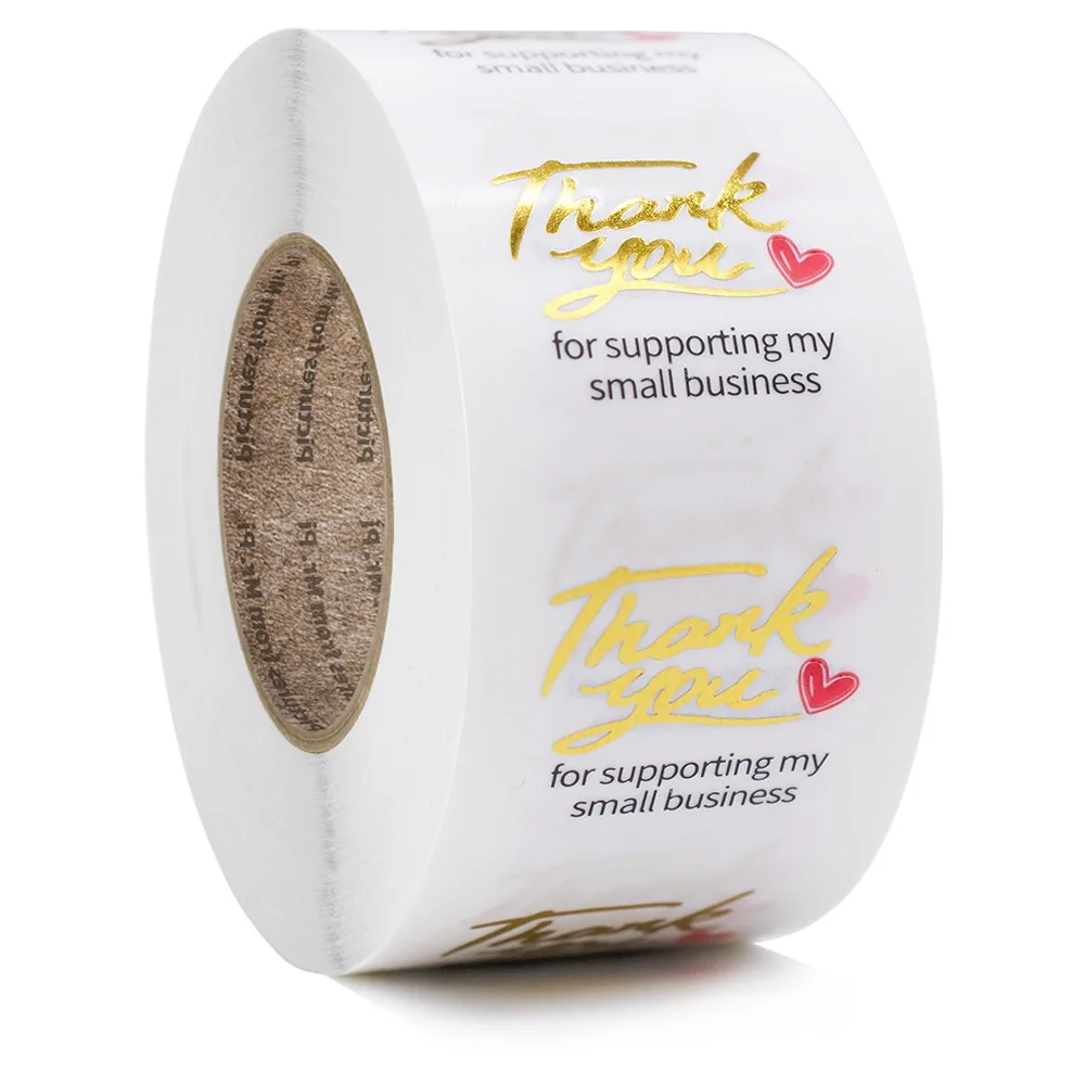 

Roll transparent bronzing thank you baking sticker label sticker 1 inch