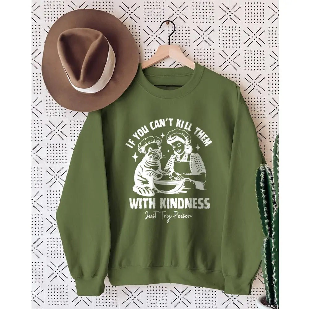 Свитшот с длинным рукавом и принтом Будьте добры