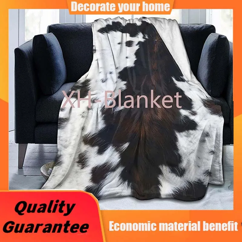 

Brown Cow Blanket Cow Print Throw Blanket, Lightweight Flannel Fleece Blankets with Cow Print for Couch (Cow Print Blanket