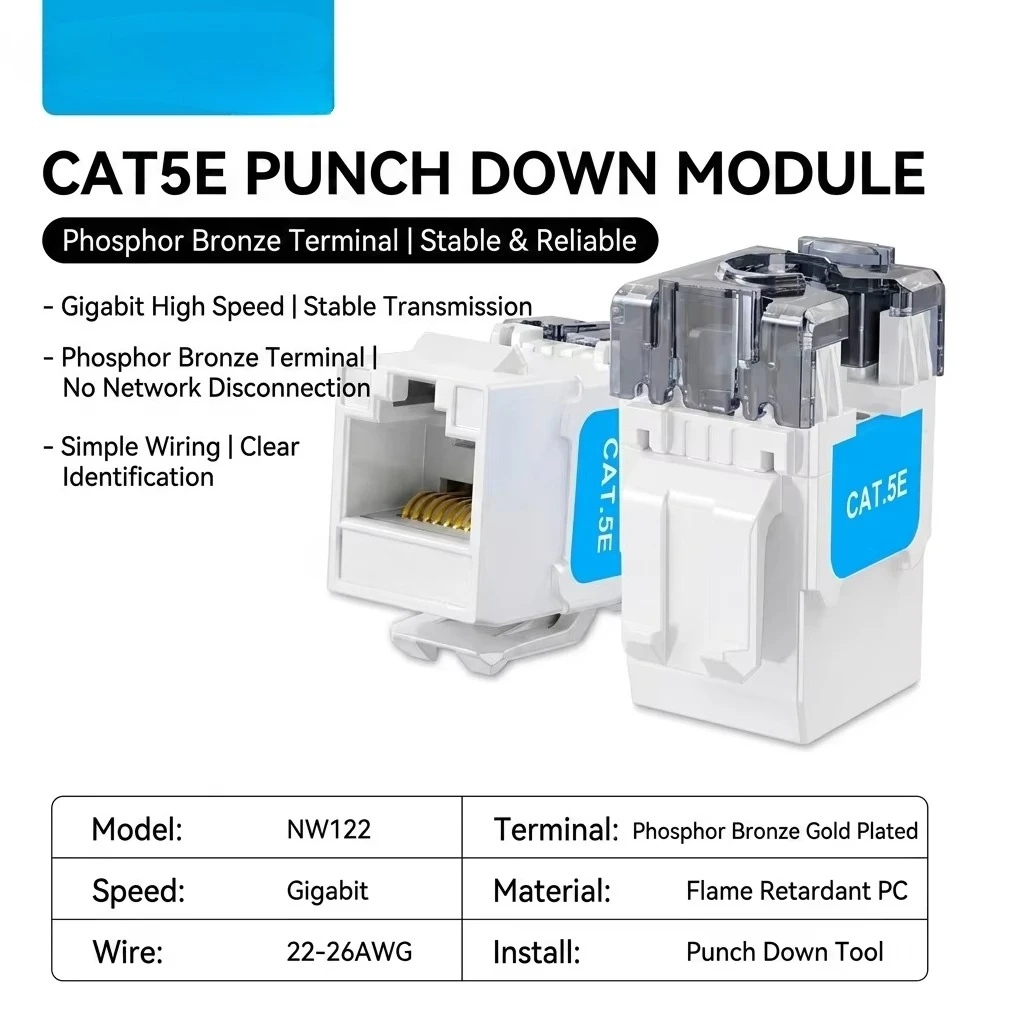 Фото Разъем RJ45 Mindpure Cat6A Keystone, из цинкового сплава, 10 Гбит/с, STP, экранированный, без инструментов, с позолоченными контактами 6U №4