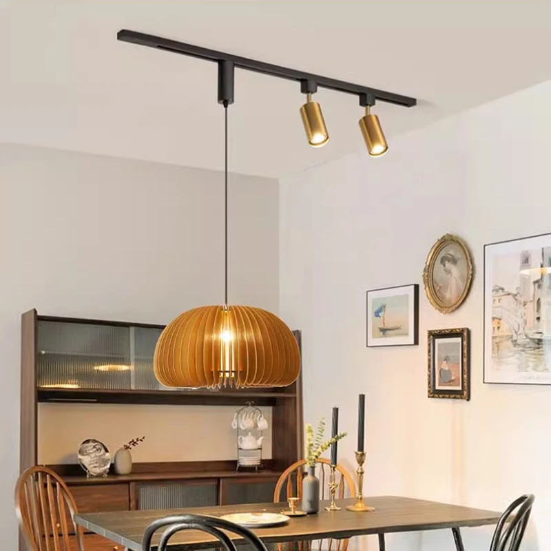 Ретро-люстра в стиле ваби Саби с подвижной дорожкой обеденные настольные лампы