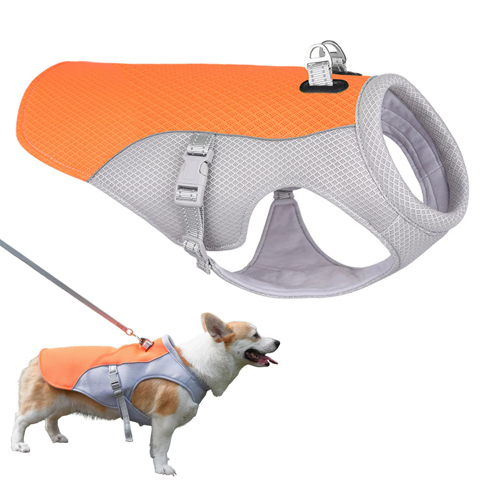 

Cooling Dog Vest Lightweight Dog Cooling Shirt Breathable Pet Vest Evaporative Cooling for Hot Weather Pet Cool Vest Provides Co