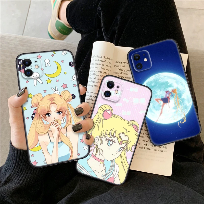 Милый мягкий чехол T147 с Сейлор Мун для Samsung J2 Prime J4 Core J5 J6 Plus J7 Pro J8 S7 Edge S8 Note 8 9 10 Lite 20