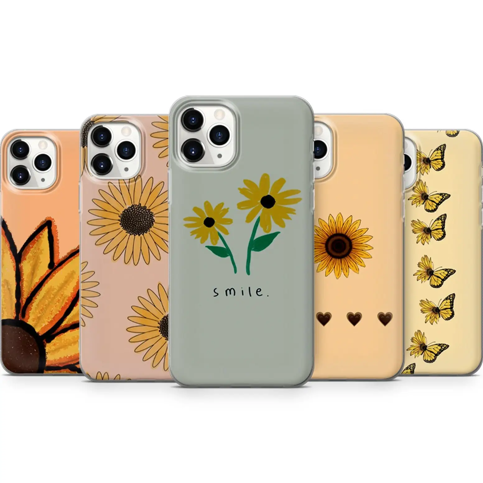 

Sunflower Phone Case For Redmi Note 11 10 9 8 Pro 10T 9s 8T 7 5 Transparent Clear Case