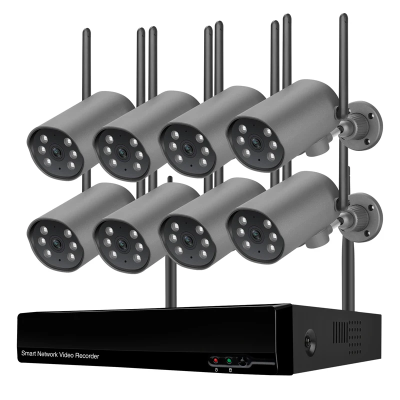 

Умная цилиндрическая IP-камера HD МП с автоматическим отслеживанием людей, Wi-Fi, домашняя сетевая камера безопасности, 8-канальный комплект вид...