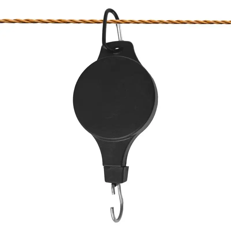 

Flower Hangers For Outside Retractable Hanger Extender Pulley Retractable Plant Hook For Pots Cages Baskets Birds Feeder Garden