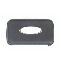 car visor tissue holder pu leather car napkin holder luxury car tissue box case paper towel box car accessories