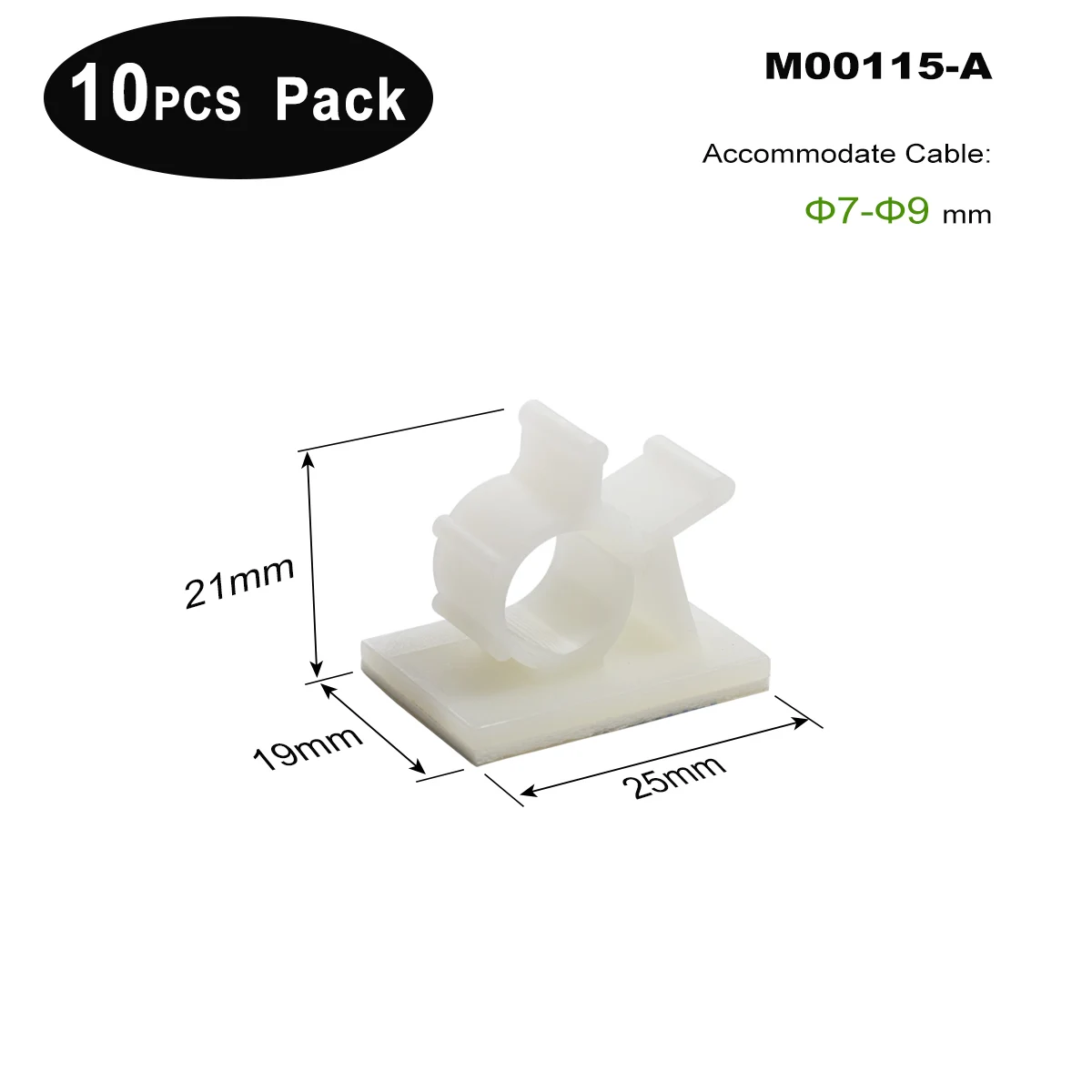 

Набор из 10 пластиковых регулируемых кабельных стяжек