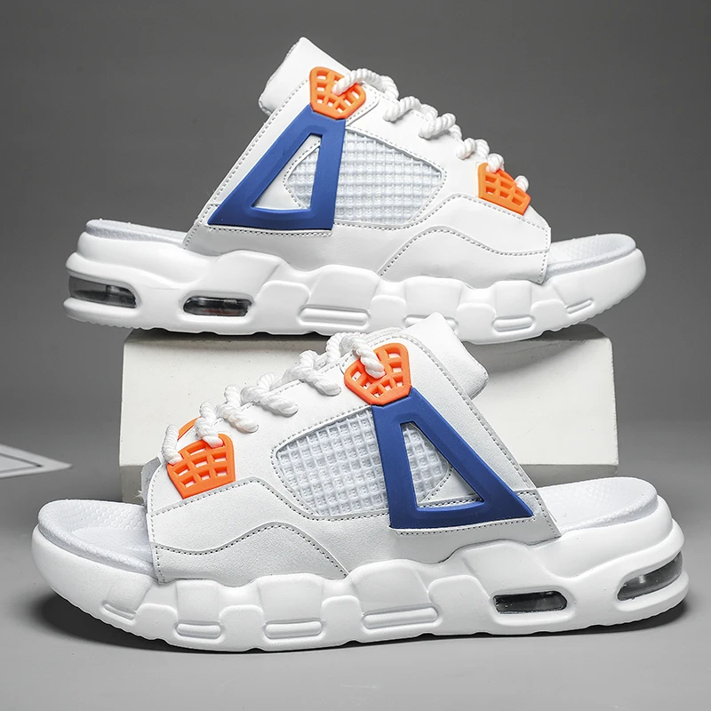 

2023 New Summer Sandals Outdoor Thick Sole Versatile Beach Anti slip Air Cushion Shoes New Men's Brand Designer Fashion Slippers