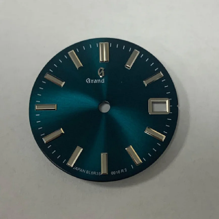Watch Accessories Watch Dial 28.5mm Green Blue Black White Mechanical GS Dial No Luminous Suitable for NH35/NH36 Movement