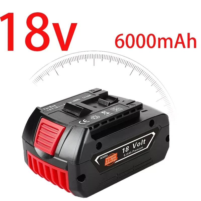 

Новый аккумулятор 6000 мАч для Bosch, 18 в, перезаряжаемый электроинструмент, резервный аккумулятор Ач, портативная сменная батарея BAT609 BAT619