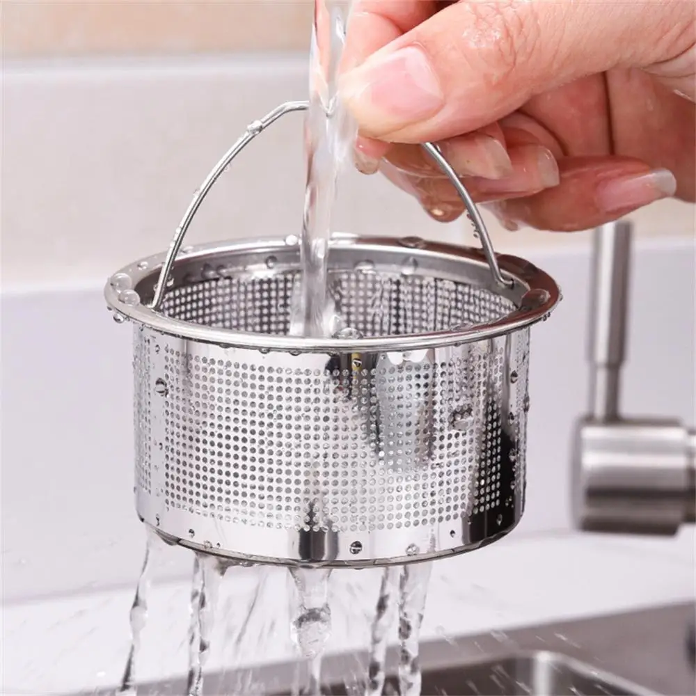 

Dense Hole Hair Catcher Stopper Water Basin Sink Fine Mesh Sink Basket 304 Stainless Steel Drain Strainer Anti-clogging