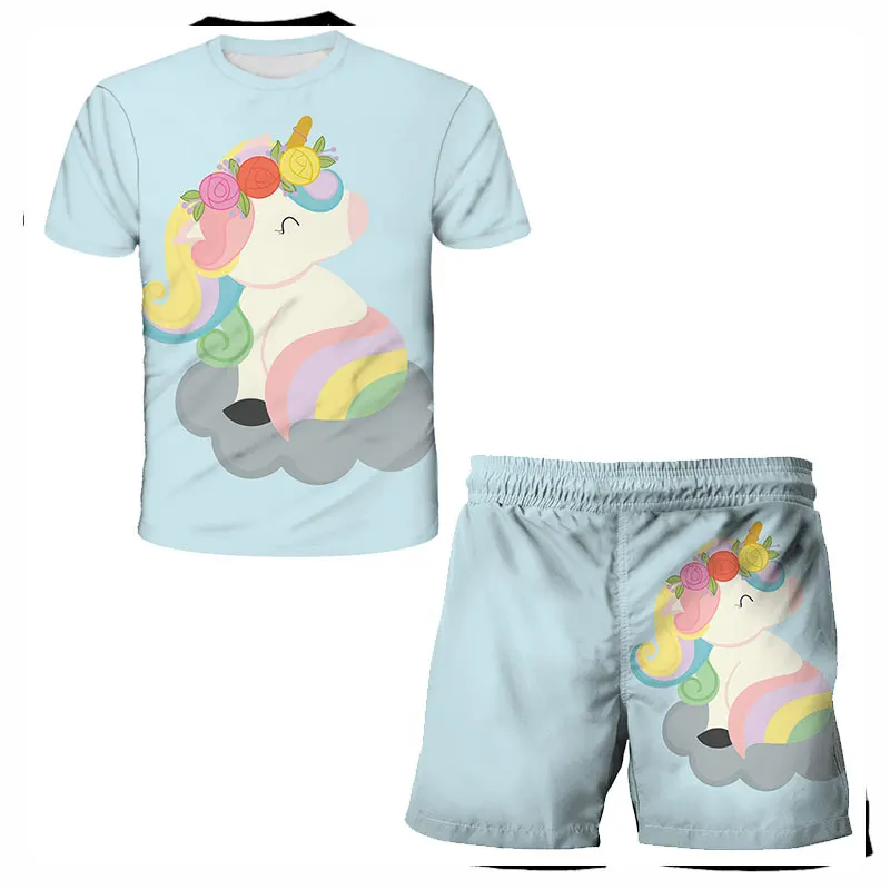 2022 Детская футболка и штаны для маленьких девочек детская одежда Праздничная с