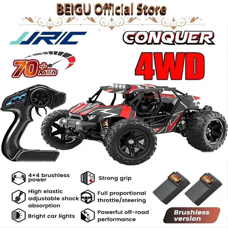 JJRC Coche Todoterreno Teledirigido 4WD De 1:16 70 км/ч Con Luces Led 2 4 ГГц RC Motor Sin Escobillas Alta Velocidad