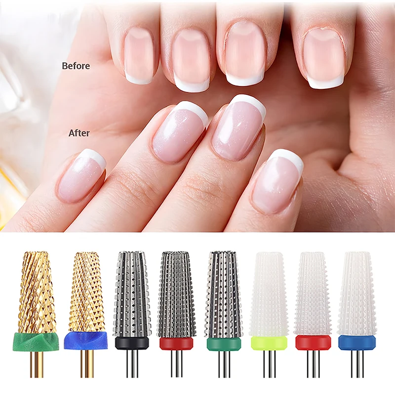 5 в 1 керамическая Вольфрамовая карбидная фреза для ногтей электрические