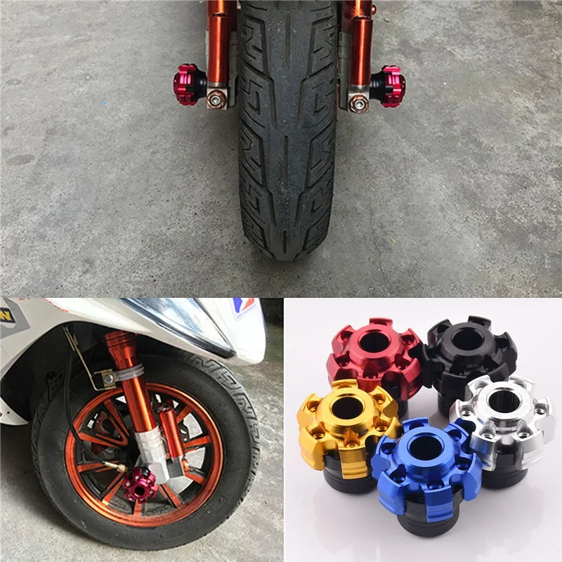 

1 Pair Aluminum Auto Moto Front Fork Drop Resistance Anti Falling Motorcycle Shock Absorption Cup Anti-collision Cup