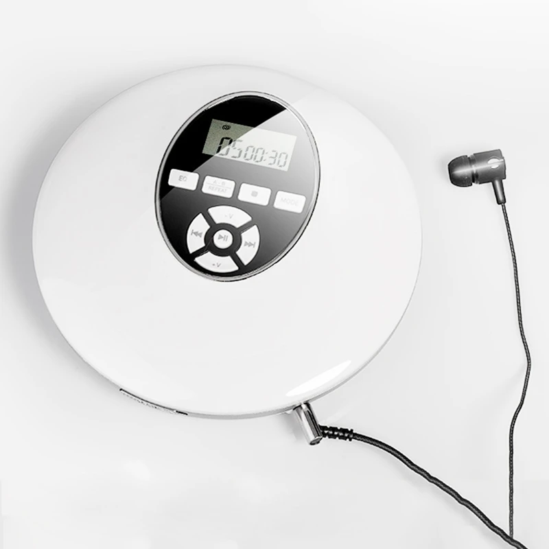 Круглый Стиль-CD-плеер портативная гарнитура HiFi музыка плеер-CD плеер Discman