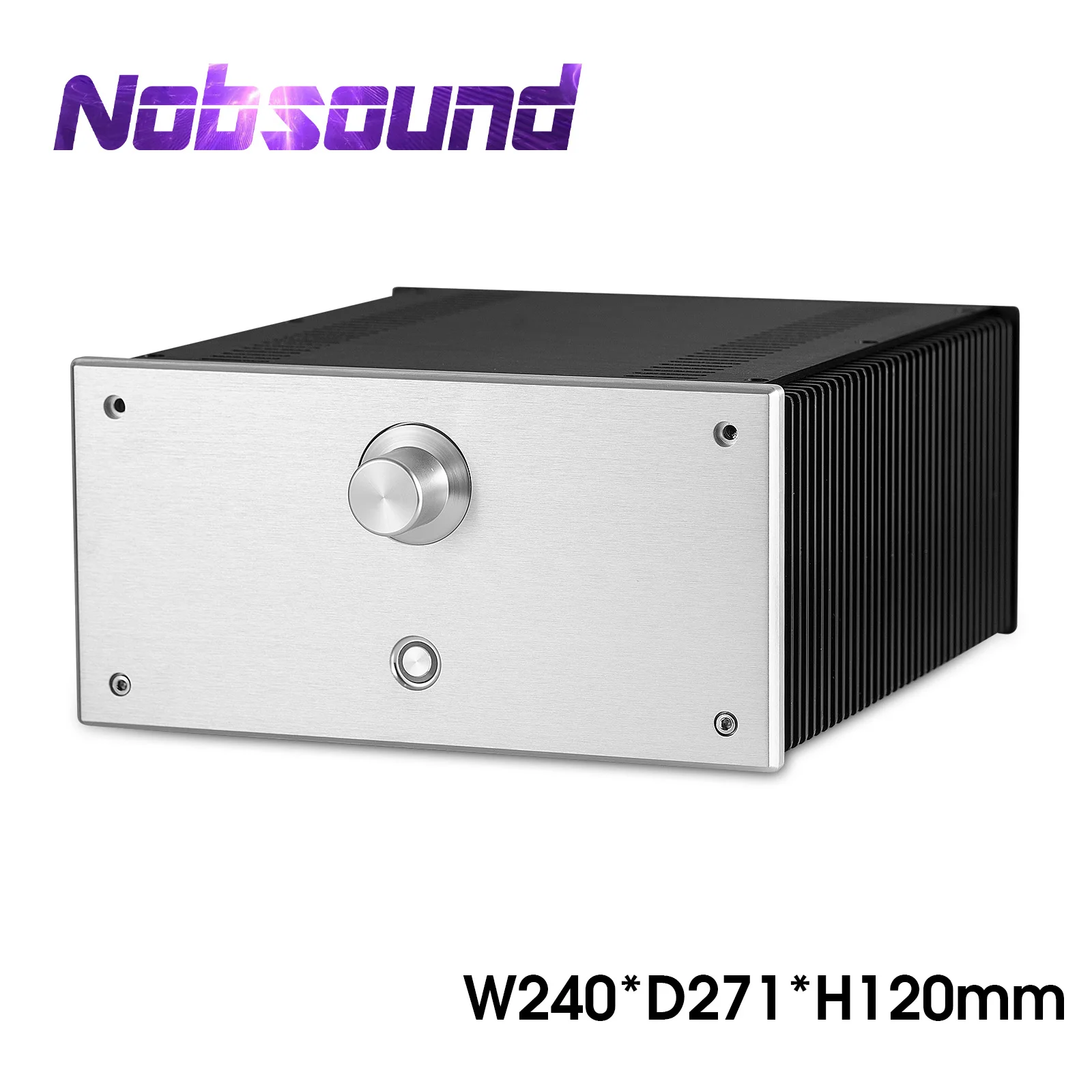 

Nobsound Full Aluminum Chassis for Class A Power Amplifier Case Audio Amp Enclosure DIY (W240mm×D271mm×H120mm）
