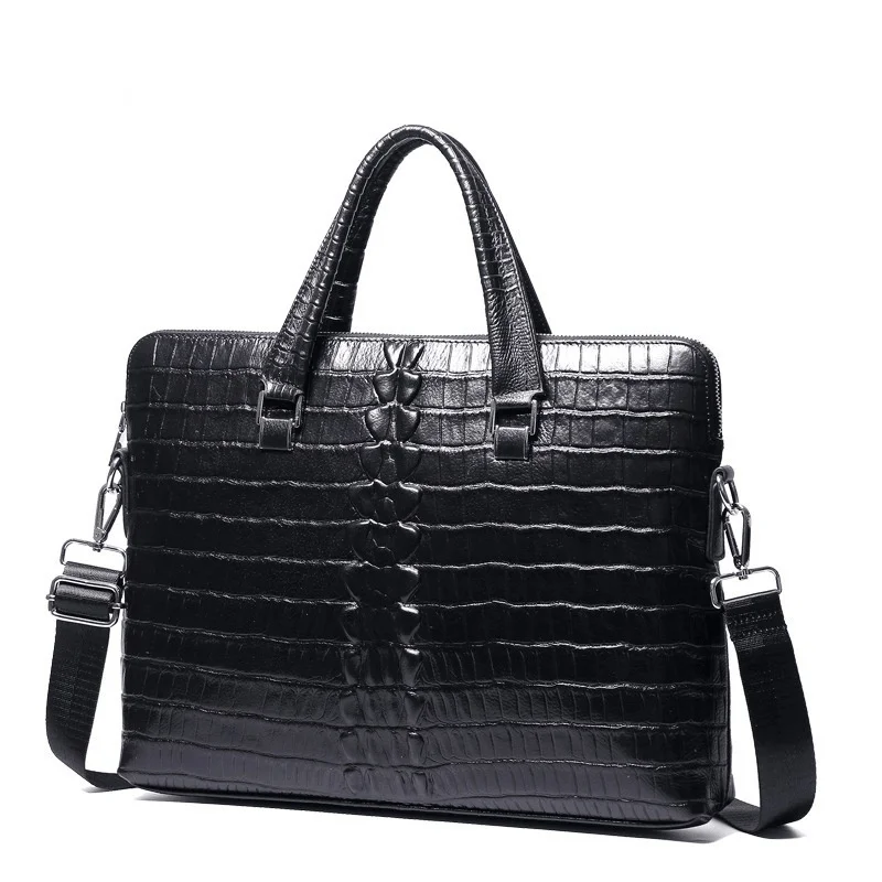 

New Design real leather Embossing Pattern briefcase men's top single shoulder bag business laptop 14 inch computer High-quality