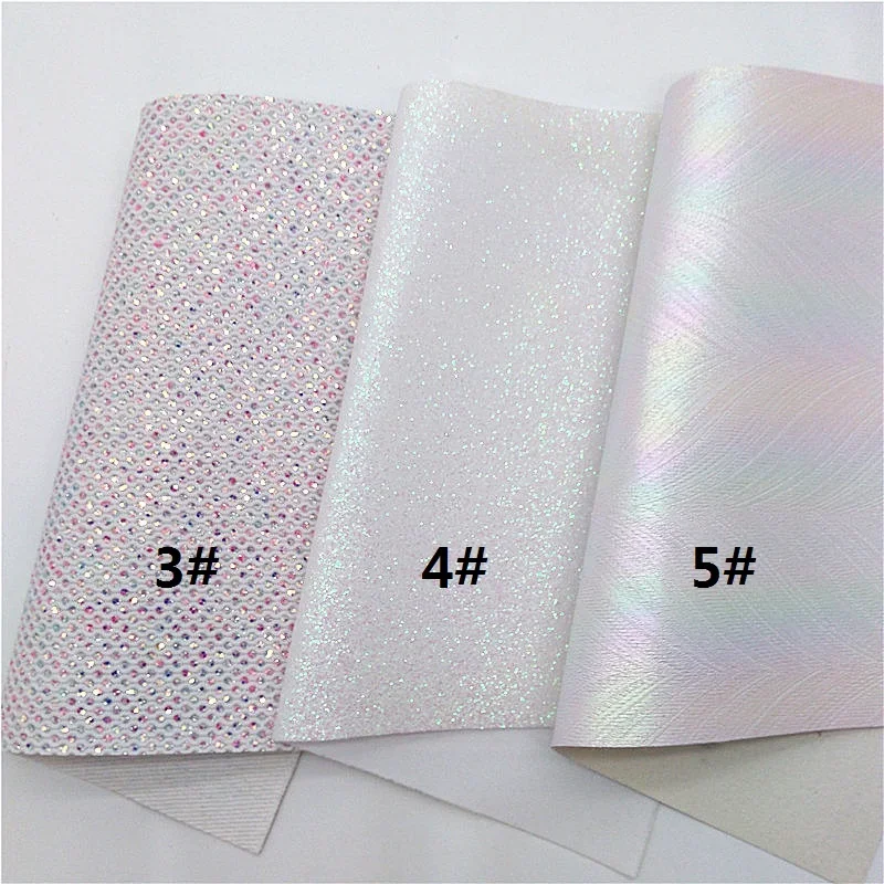 Листы из искусственной кожи с сеткой и блеском 21 х29 см