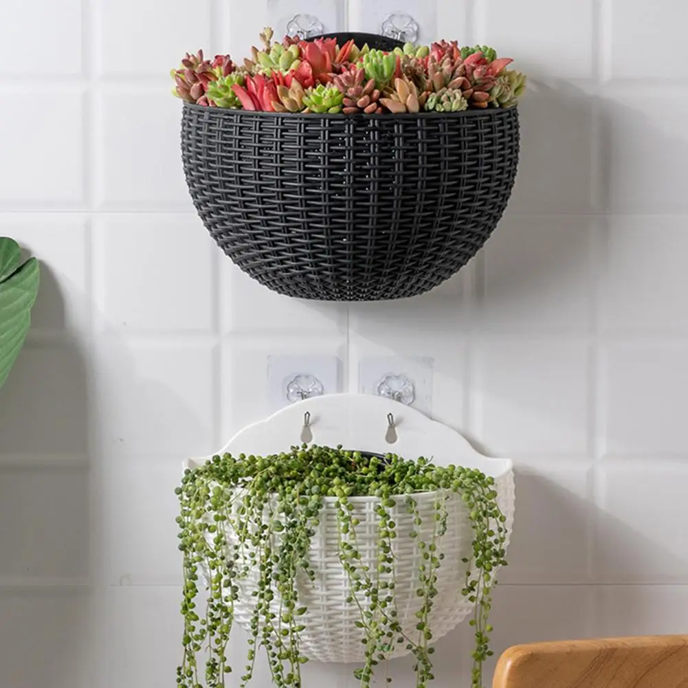 Flower Pot Hanging Basket Flowerpot Exquisite Wall-mounted Plastic Wall for Garden images - 6
