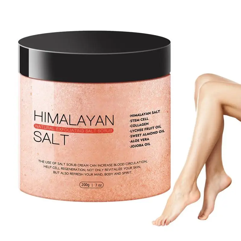 

Himalayan Salts Scrub Natural Exfoliator For Body Moisturizes Skin Deep Cleansing Scars Salt Scrub 240g Natural Scrub