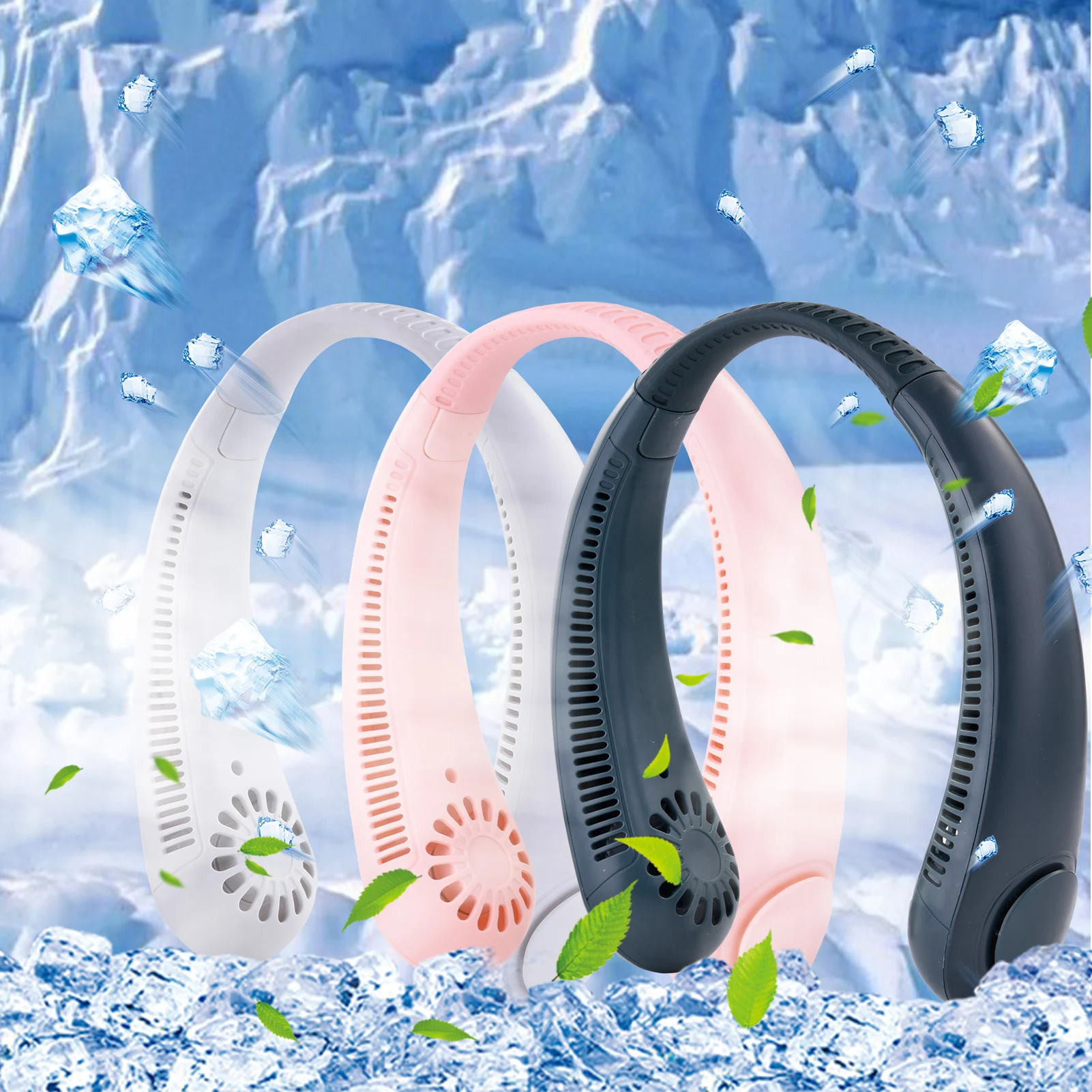 Шейный вентилятор портативный шейный без использования рук 1200 мАч