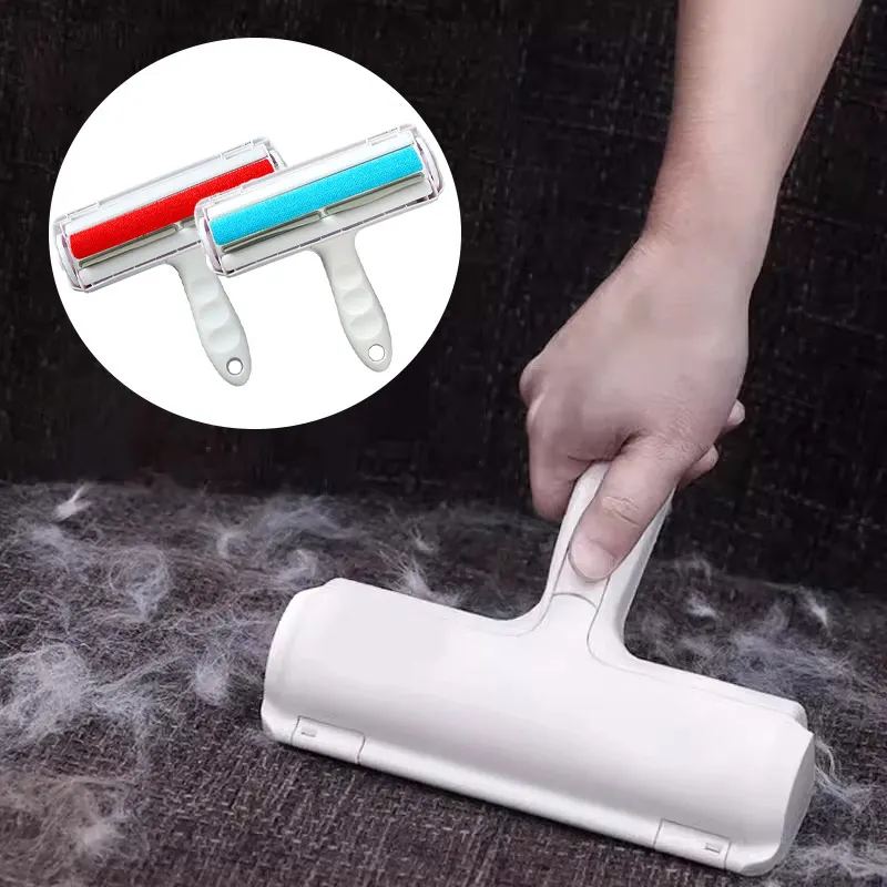 

Pet Hair Roller Remover Lint Brush 2-Way Dog Cat Comb Tool Convenient Cleaning Dog Cat Fur Brush Base Home Furniture Sofa Clothe